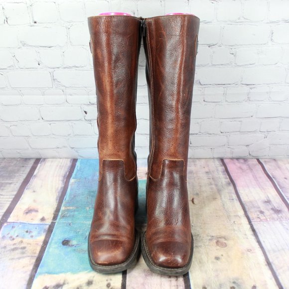 NICOLE Boho Tall Riding Boots Side Zip Shoe 7.5 M - Picture 6 of 11